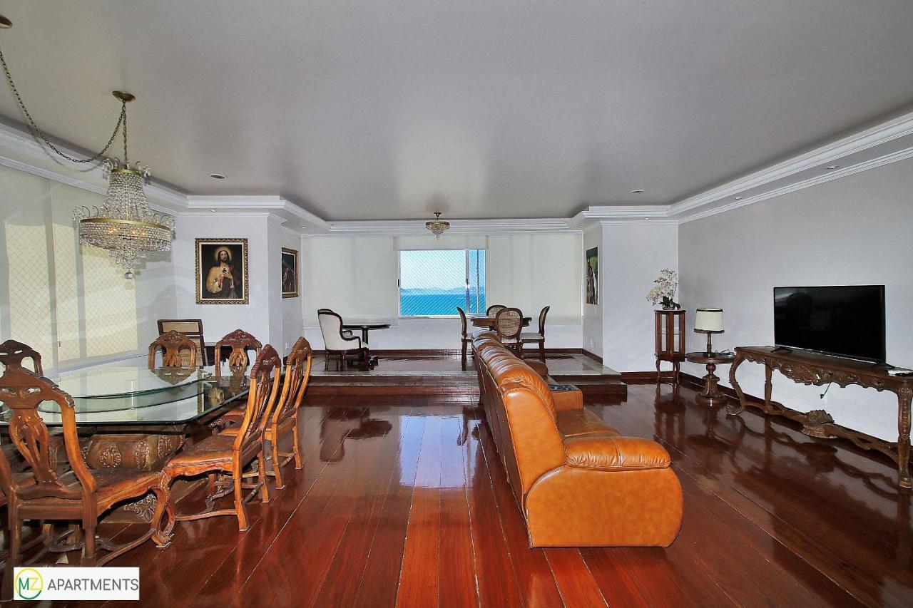 Enorme Sala e 3 quartos suite com vista frontal para o mar no posto 6 em Copacabana para ate 10 pessoas Rio de Janeiro Exterior foto