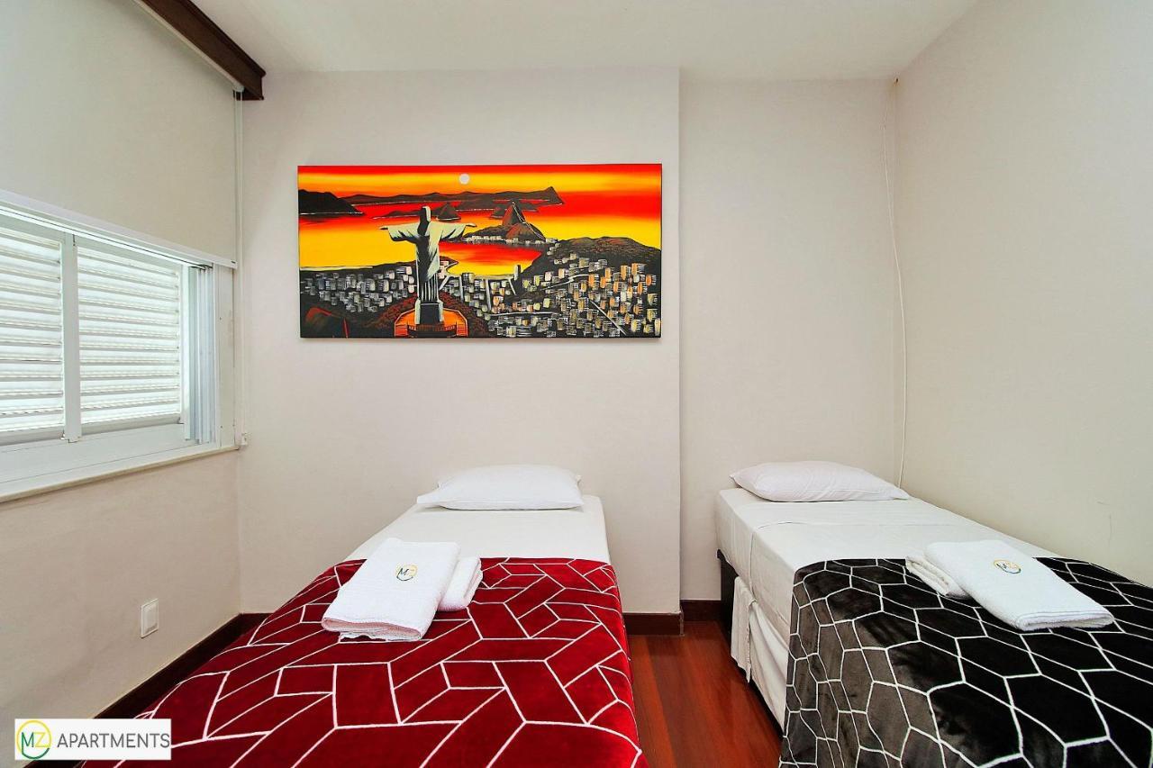 Enorme Sala e 3 quartos suite com vista frontal para o mar no posto 6 em Copacabana para ate 10 pessoas Rio de Janeiro Exterior foto